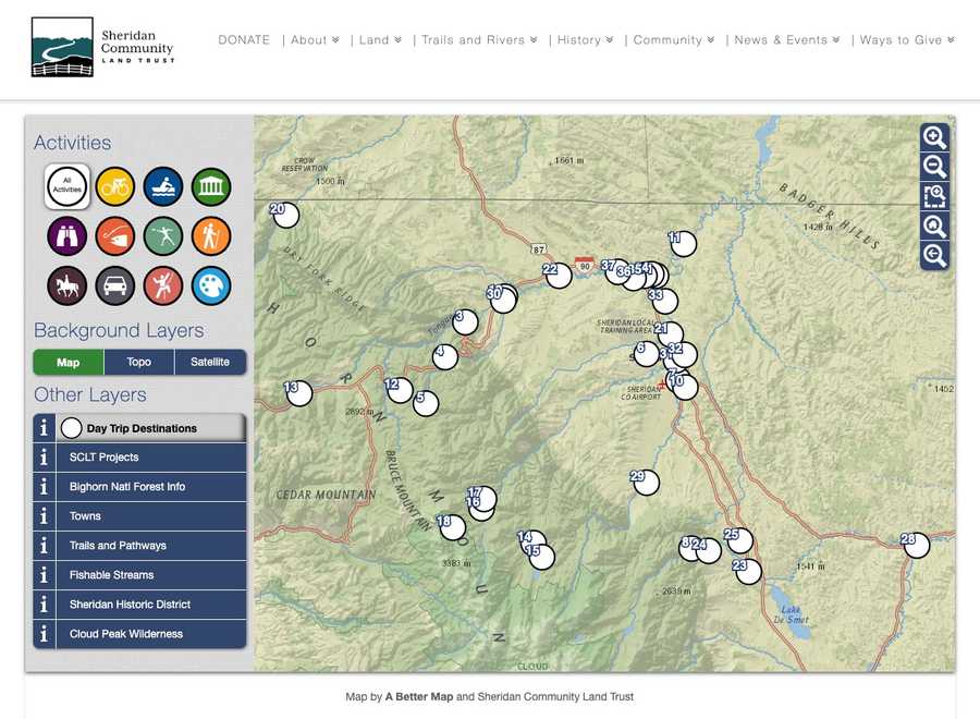 Sheridan Recreation Map ABM Portfolio